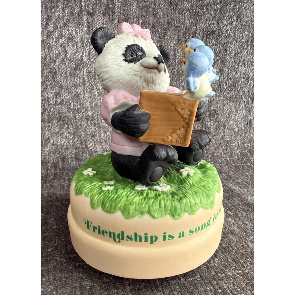 Vintage Hallmark Shirt Tales Pammy Panda Music Box Friendship Is A Song